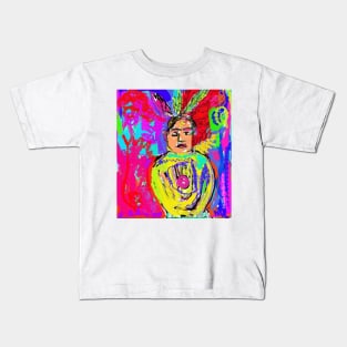 Pop Art Mod  Native American Indian Kids T-Shirt